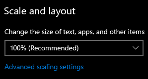 Scale Settings